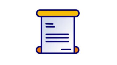 Not, defter, not kağıdı ya da not yazmak için animasyon döngüsü