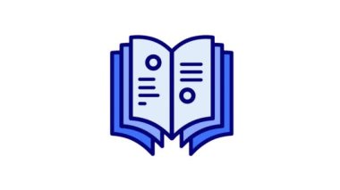 Animasyon döndürme sayfaları, fikirleri, bilgisi olan, kütüphaneleri, okumayı ve akademik uğraşları temsil etmek için mükemmel bir kitap