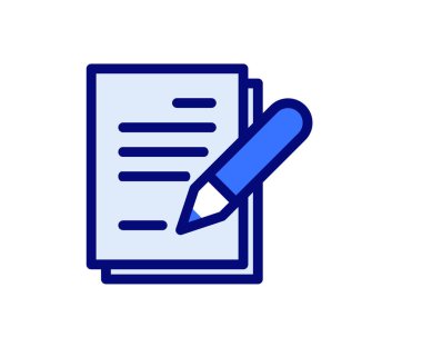 Not, defter, kalem, kalem bazı notlar yazmak için izole edilmiş beyaz arkaplan