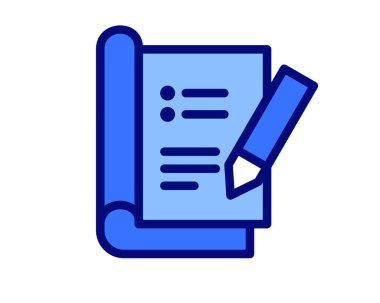 Not, defter, kalem, kalem bazı notlar yazmak için izole edilmiş beyaz arkaplan