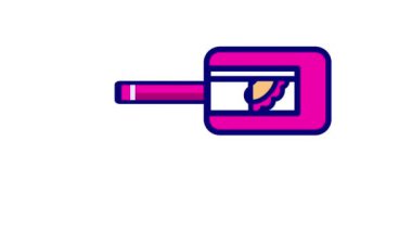 Sevimli karakterli bir kalem açacağının animasyonu. Eğitimli çocuklar için okul şeyleri için mükemmel.