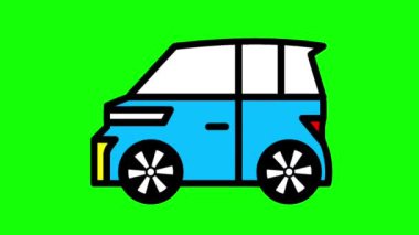 Ulaşım ihtiyaçları için ideal araç animasyonu, konfor, güvenlik ve verimlilik gösterimi. Modern seyahat için mükemmel.