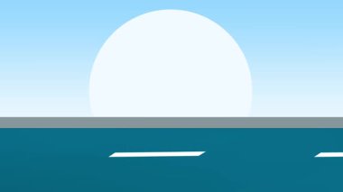Parlak bir güneşle gün batımında caddenin çarpıcı manzarası huzurlu ve rahatlatıcı bir atmosfer yaratıyor.