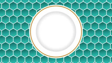 Yaratıcı altıgen İslami şablon tabaka benzeri bir çerçeve oluşturuyor, kültürle sanatsal ifadeyi birleştiriyor.