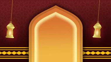 Geleneksel İslam motifleri ve fenerleriyle sıcak altın kemer, inancı, ruhaniliği ve İslam mimarisinin güzelliğini sembolize ediyor..