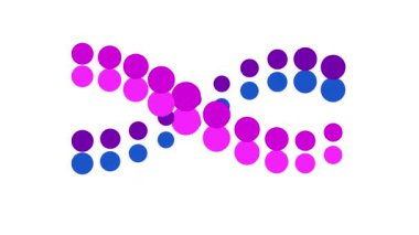 Parlak noktalar ve çizgiler kullanarak, genetik bilgiyi ve dizilimi geleceksel bir şekilde sembolize eden renkli bir DNA temsili.