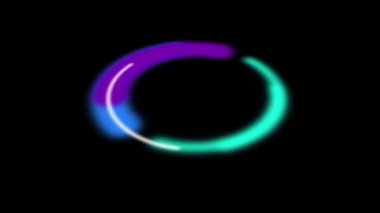 Parlayan neon bir halka karanlıkta gizemli bir şekilde süzülür ve formunun etrafında ışığı büken büyüleyici bir göksel yapı oluşturur..