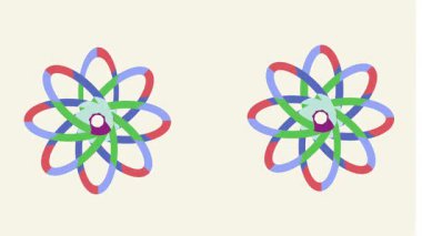 Büyüleyici bir simetrik tasarım. Çok renkli şekillerin kaleydoskopu büyüleyici ve hipnotik bir görsel efekt ile dışa doğru yayılıyor..