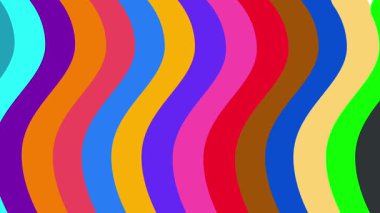 Yaratıcılığı, hareketi ve sanatsal dinamizmi sembolize eden, pürüzsüz akan canlı, katmanlı dalgaların soyut bir bileşimi.