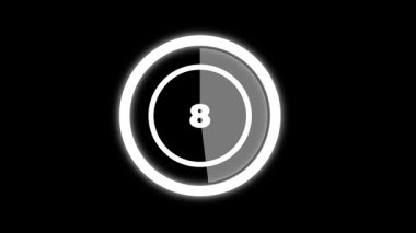 Zaman yönetimi ve verimliliği sembolize eden, geri sayım gösteren fütüristik bir zamanlayıcı.