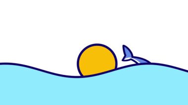 Bir yunus neşe içinde suda topla oynuyor, zekayı, deniz yaşamını ve oyuncu su davranışlarını simgeliyor..