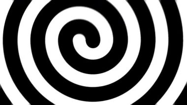 Cesur bir siyah-beyaz spiral, izleyiciyi içine çeker, büyüleyici bir görsel girdap ve sonsuz hareket yanılsaması yaratır..