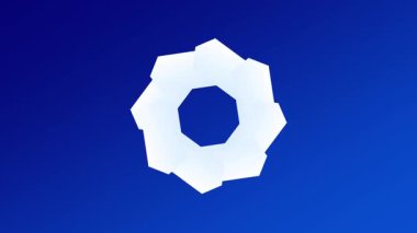 Yazılım ortamlarında veya sistem geri besleme görsellerinde sıklıkla görülen işleme veya tamponlamayı gösteren parlak mavi renkli bir dijital animasyon.