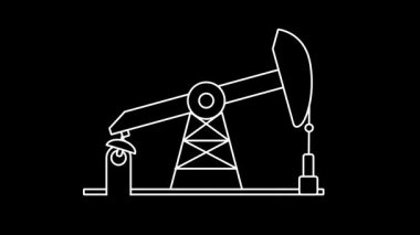 Petrol pompası krikosunun stilize edilmiş bir animasyonu. Petrol endüstrisindeki endüstriyel enerji çıkarma ve mekanik hareketi simgeliyor..