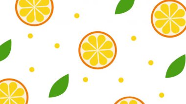 Düz beyaz bir zemine saçılmış şekillendirilmiş portakallar, tazeliği, turunçgilleri ve sağlıklı besin görsellerini temsil ediyor..