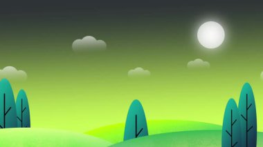 Güneşli tepelerin parlak manzarası ve mavi gökyüzü, açık hava temalı grafikler, doğa sahneleri veya çevre dostu görseller için mükemmel..