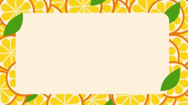 Limon ve yapraklardan oluşan parlak narenciye temalı sınır tasarımı, yaz davetiyeleri veya neşeli sunum geçmişleri için ideal.