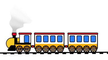 Geleneksel bir buhar treni rayların üzerinde süzülürken duman yayar. Bu da klasik seyahatin gücünü ve zarafetini simgeler..