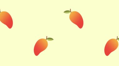 Tek bir mango soluk bir arkaplanda sakince süzülür, basit ve sanatsal meyvemsi bir ifade yaratır..