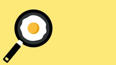 Büyüteç tek bir yumurtayı ön plana çıkarır ve neşeli bir grafik sahnesinde kahvaltıdaki basitliğe odaklanır..