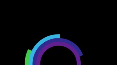 Pürüzsüz bir gökkuşağı yayı siyah arkaplana karşı parlak bir şekilde duruyor, umudu, çeşitliliği ve minimalist tarzda canlı pozitifliği simgeliyor..