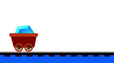 Parlak mavi bir mücevher kırmızı bir maden arabasına düşer. Keşif, hazine ve bir anlık ödüllü bir sürpriz önerir.