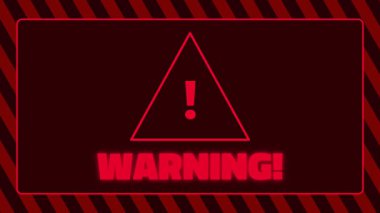 Kırmızı üçgen uyarı işareti ve bir ünlem ikonu tehlikeli çevreye veya tehlikeye karşı acil bir uyarı mesajı gönderir.