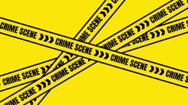 'CRIME ScreENE' nin çapraz görüntülerini gösteren sarı bir uyarı görüntüsü, yoğun bir şekilde giriş ve araştırma alanının olmadığını vurgulamak için X şekli oluşturuyor.