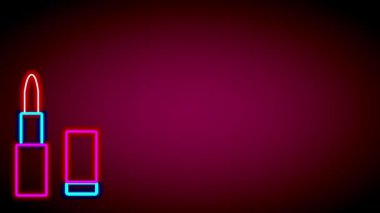 Morumsu arka planda iki ruj izi, güzellik temasını çağrıştırıyor, kendini ifade etme ve kozmetik moda sembolizmini vurguluyor.