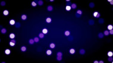 Mor neon küreler ekranda süzülür ve düşer, yumuşak, parlak hareketlerdeki parçacıkların rüya gibi, büyülü bir efektini yaratır..