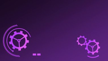 Pembe ve mor vitesler, senkronizasyonu, takım çalışmasını ve modern mekanik ahengi temsil eden bir alacakaranlık ayarı ile harmanlanır.