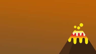 Altın güneş ışığı volkanı ılık renklerde yıkarken lav yavaşça sızar ve alacakaranlıkta volkanik dönüşümün sakin ama güçlü bir anını yaratır.