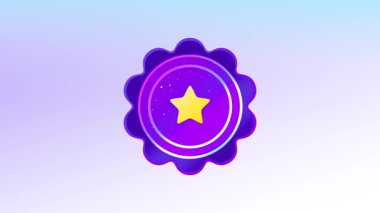 Merkezinde bir yıldızın bulunduğu parlak, mor bir rozet, fevkalade başarıları onurlandırmak ve tanımak için kullanılır.