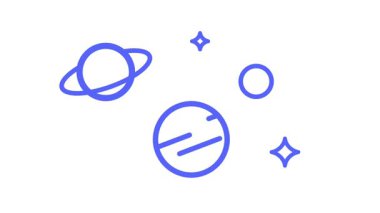 Çeşitli gezegenler uzayda zarifçe hizalanır, kozmik uyumu ve gök cisimlerini yöneten doğal düzeni sembolize ederler.