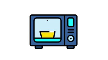 Mikrodalga ikonu, fast food hazırlama, ev yapımı mutfak aletleri ve küçük yemekleri ısıtmak veya pişirmek için modern kolaylık araçlarını temsil etmektedir.