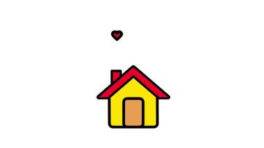 Kırmızı ev ikonu, kentsel ya da banliyö toplumlarındaki ev alanı, barınma alanları ve genel konut yapılarını temsil etmektedir.