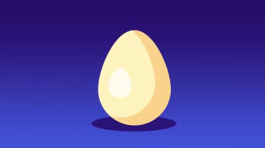 Yalnız bir yumurta mor bir sahnede, doğumu, potansiyeli, hayatın başlangıcını veya doğurganlık ve doğal besin kaynağını sembolize eder.