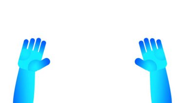 Hareket halindeki mavi bir çift el fiziksel aktiviteyi, el hareketlerini, hareket kabiliyetini ve insan üst uzuv dinamiğini temsil ediyor.