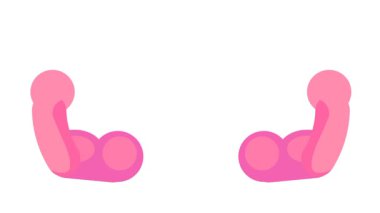 Kas gücünü simgeleyen iki esnek kolun bir göstergesi, fiziksel uygunluk, ve minimum bir şekilde vücut güçlendirme.