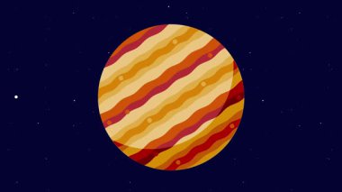 Güneş sistemimizdeki en büyük gezegen olan Jüpiter 'in ayrıntılı bir sanatsal görüntüsü dönen bulutlarını ve devasa atmosferik bantlarını sergiliyor.