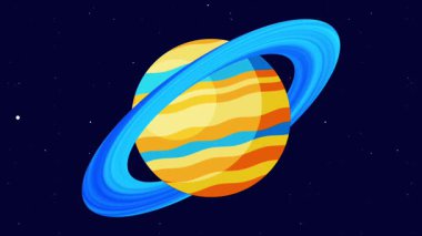 Güneş sistemimizdeki en ikonik ve en güzel gezegenlerden birini temsil eden Satürn 'ün kendine has buz halkaları ile sanatsal bir görüntüsü.