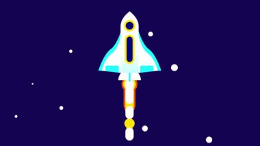 Parlak bir uzay aracı, bilinmeyen evreni keşfetme hayali ve umudu simgeleyen uzak yıldızları işaret ediyor.