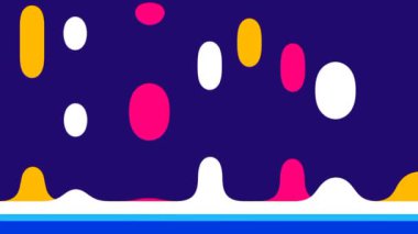 Renkli soyut şekillerin oyuncu bir gösterisi, yaratıcılığı, hayal gücünü, sanatsal ifadeyi, modern tasarımı ve görsel oyunun neşesini sembolize ediyor.