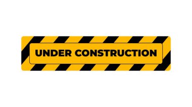 Sarı-siyah çizgili bir inşaat tahtasının altında dikdörtgen, kısıtlama, güvenlik farkındalığı ve aktif çalışma alanlarında devam eden bakım sinyalleri veriyor