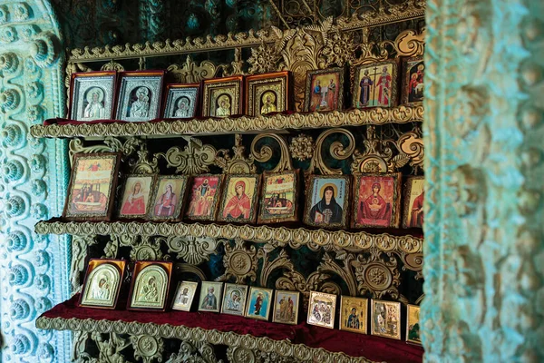 Православна Церква Частина Інтер Єру Старовинної Православної Церкви — стокове фото
