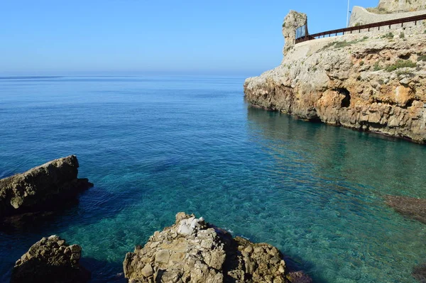 Панорама Узбережжя Море Розбитого Каменю Нарді Пульї — стокове фото