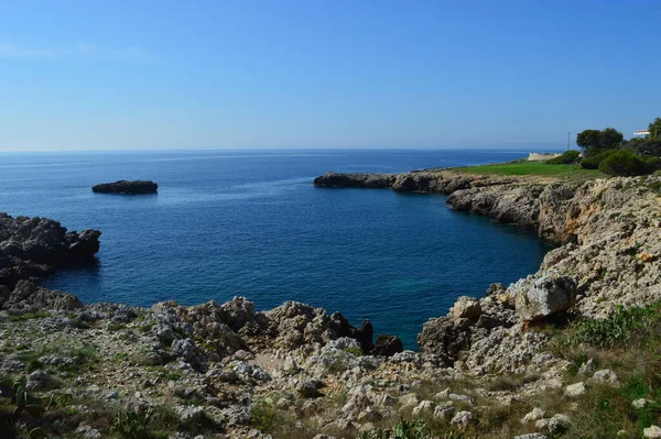 Doğanın Güzelliğin Puglia Daki Santa Caterina Kıyılarının Fotoğrafı — Stok fotoğraf