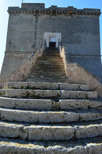 Foto Van Het Oude Kasteel Van Santa Caterina Puglia — Stockfoto