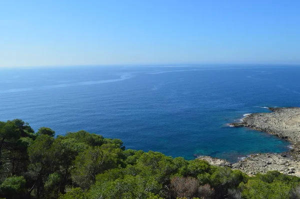 Panorama Der Schönheit Der Küste Von Porto Selvaggio — Stockfoto