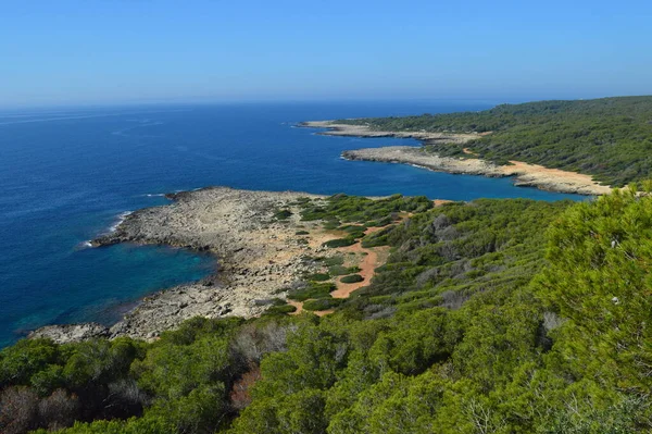 Panorama Beleza Costa Porto Selvaggio — Fotografia de Stock